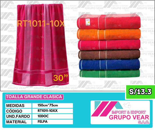 TOALLA GRANDE CLASICA (10 DOC)