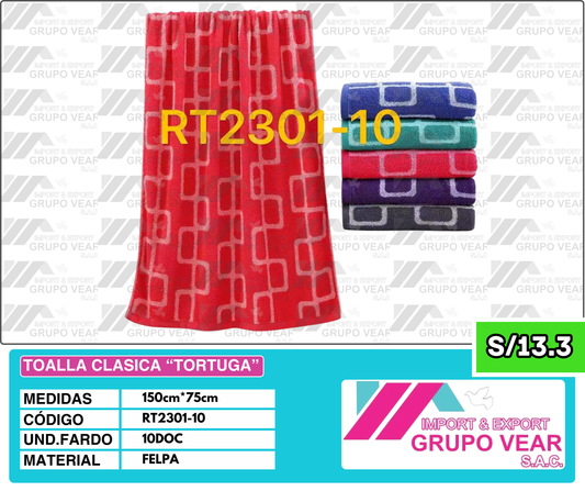 TOALLA CLASICA "TORTUGA" (10 DOC)