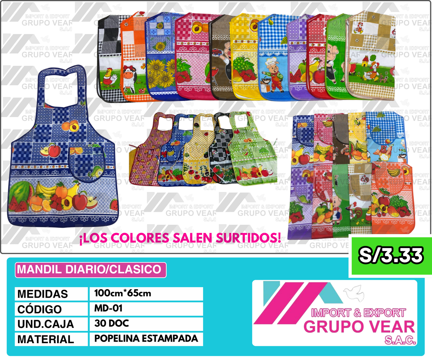 MANDIL DIARIO/CLASICO (30 DOC)