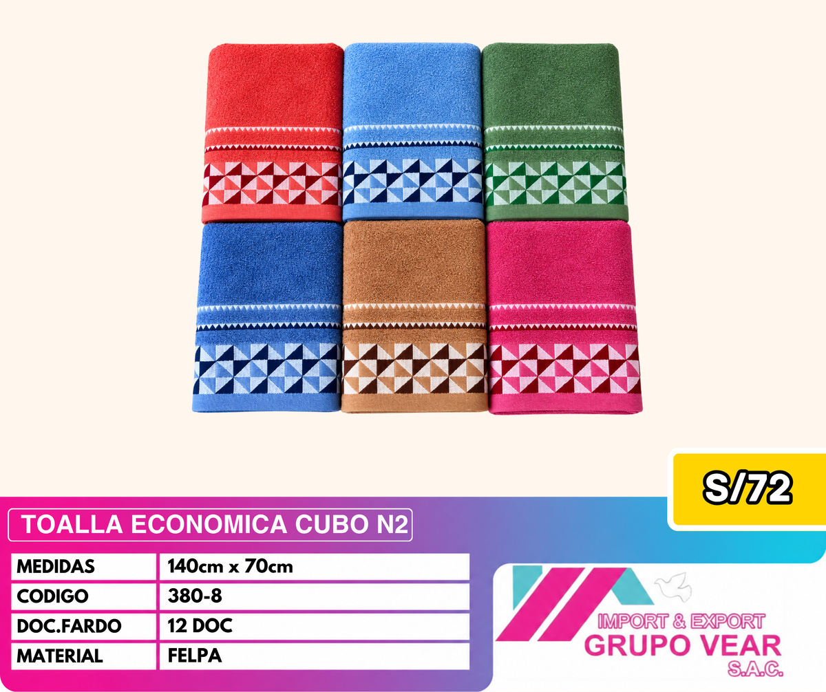 TOALLA ECONOMICA CUBOS N2 (12 DOC)