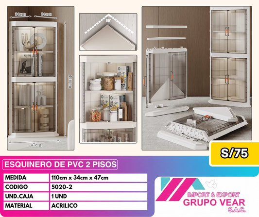ESQUINERO DE PVC 2 PISOS