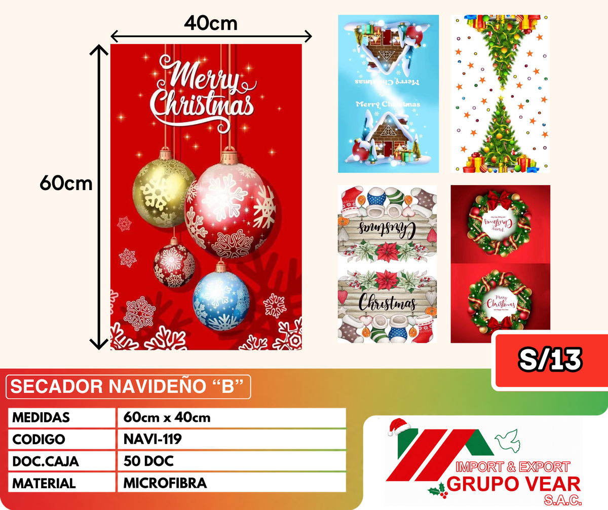 SECADOR NAVIDEÑO "B" (50 DOC)