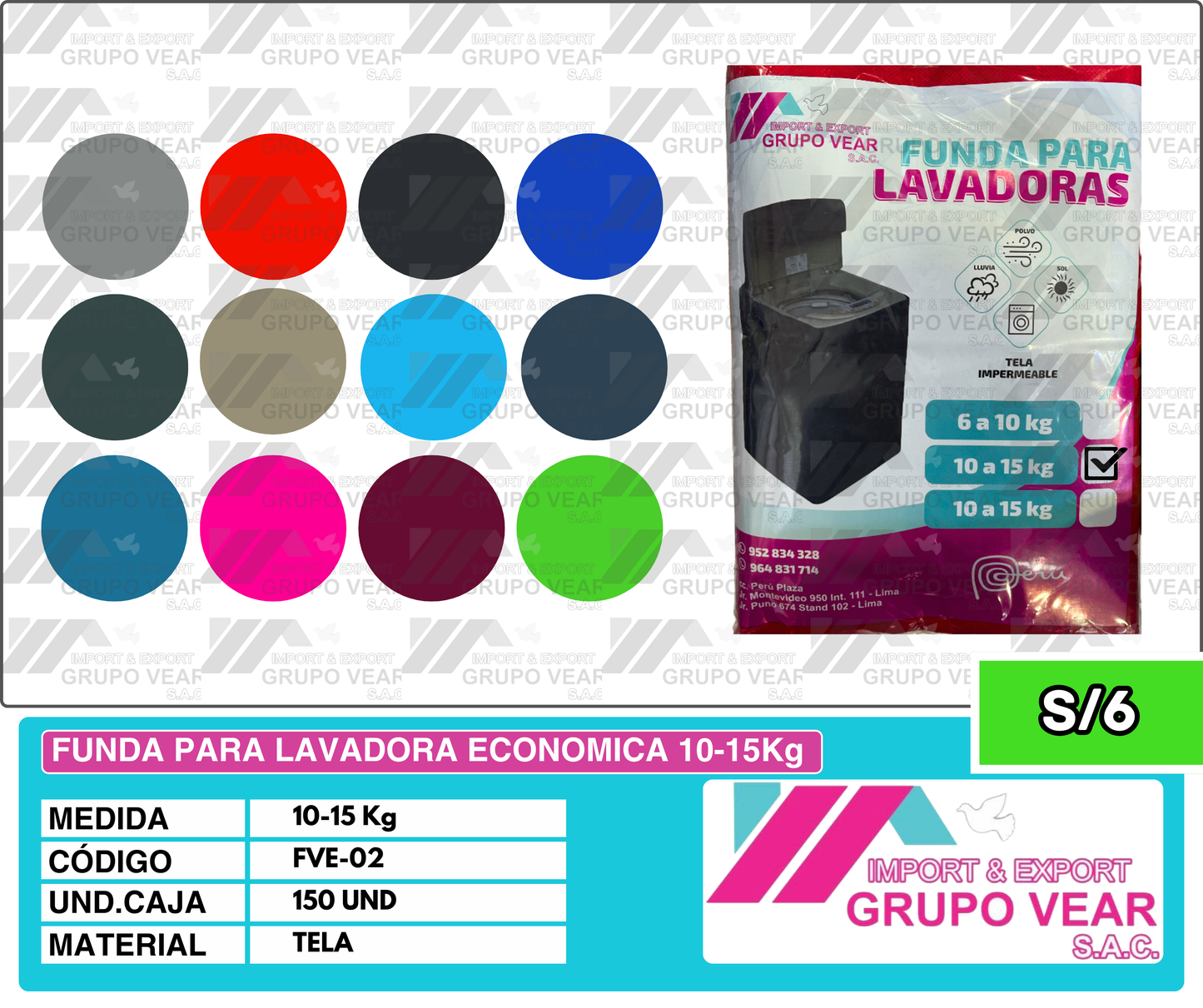 FORRO DE LAVADORA ECONÓMICA 10-15KG