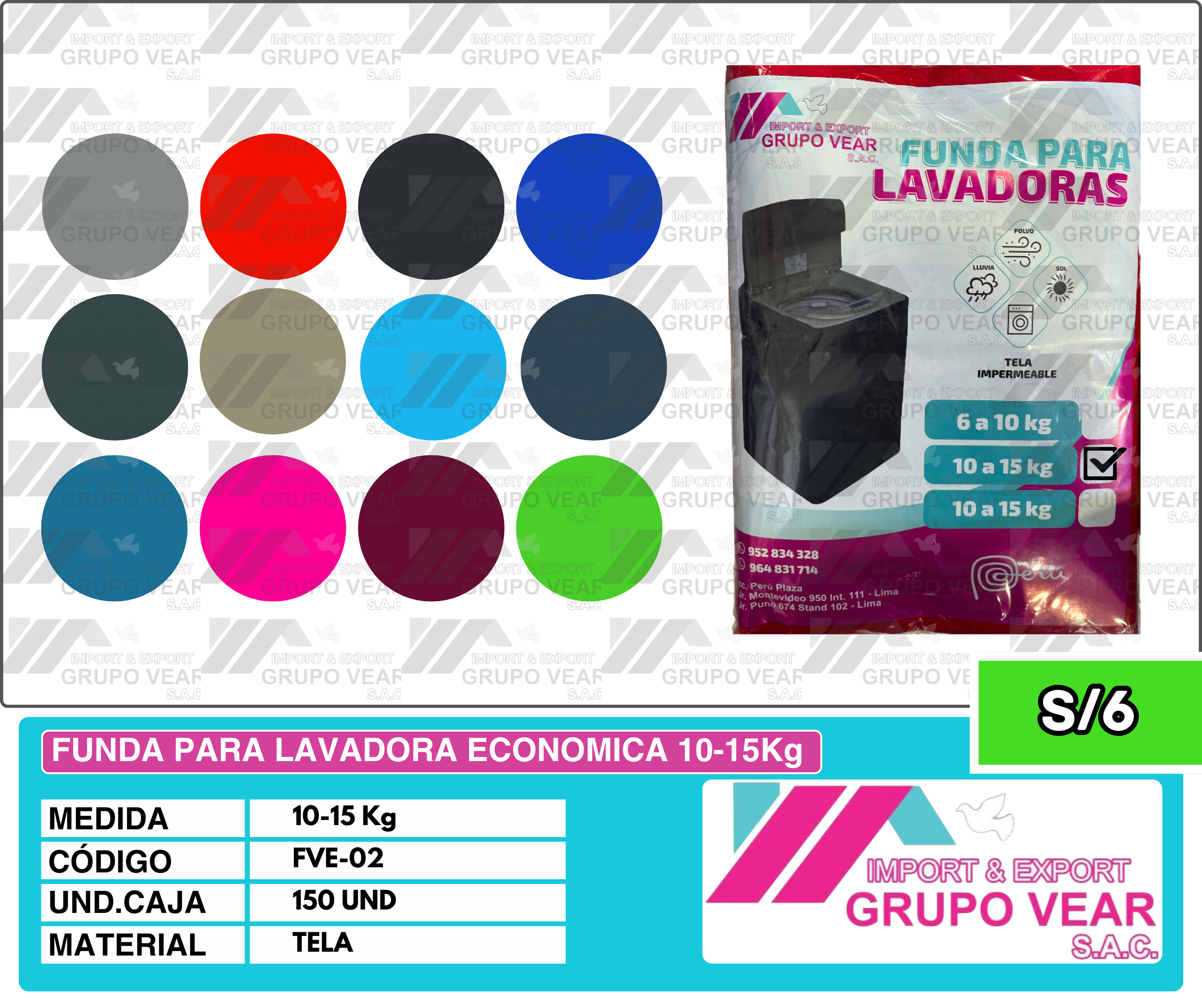 FORRO DE LAVADORA ECONÓMICA 10-15KG