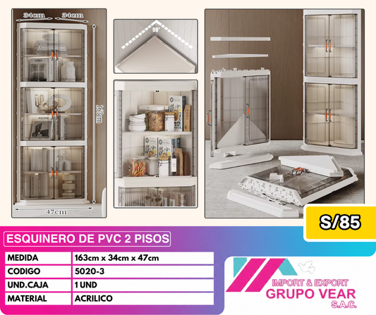 ESQUINERO DE PVC 3 PISOS