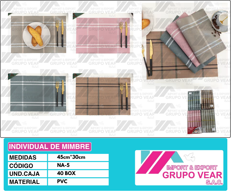 INDIVIDUAL DE MIMBRE (40 SETS)