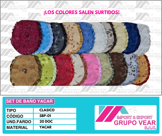 SET DE BAÑO YACAR (20 DOC)