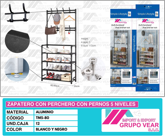 ZAPATERO CON PERCHERO (12 UNIDADES)
