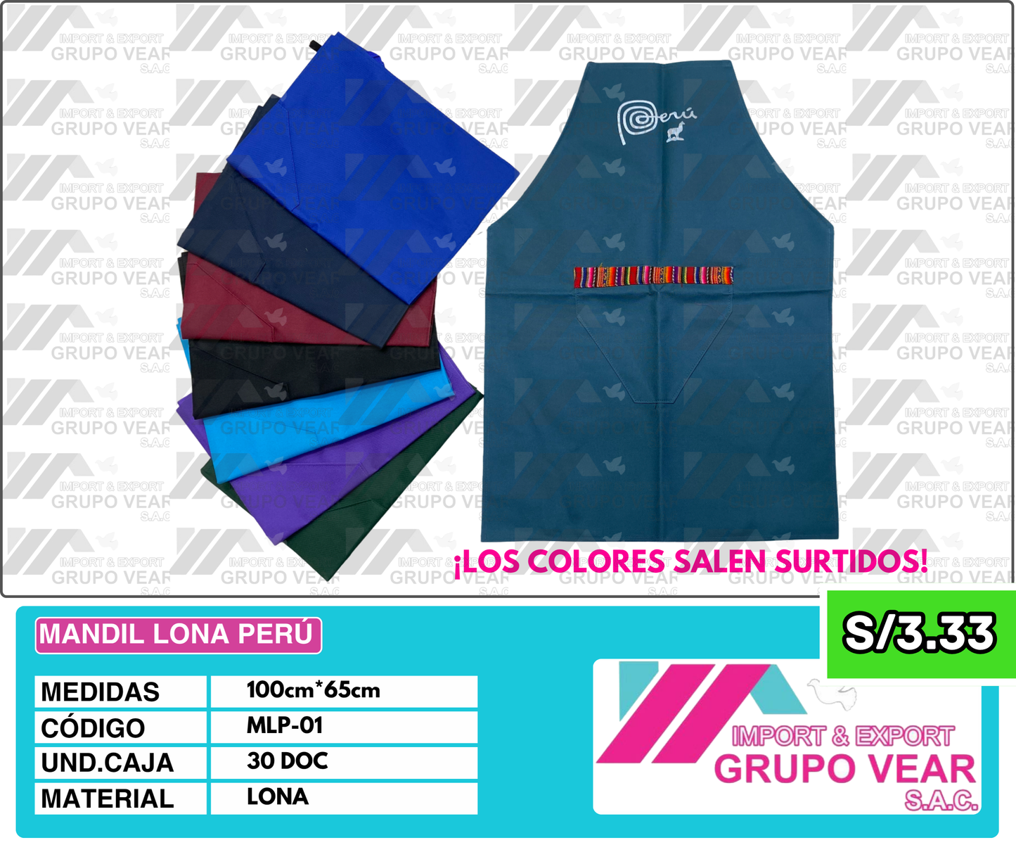 MANDIL LONA PERÚ (30 DOC)