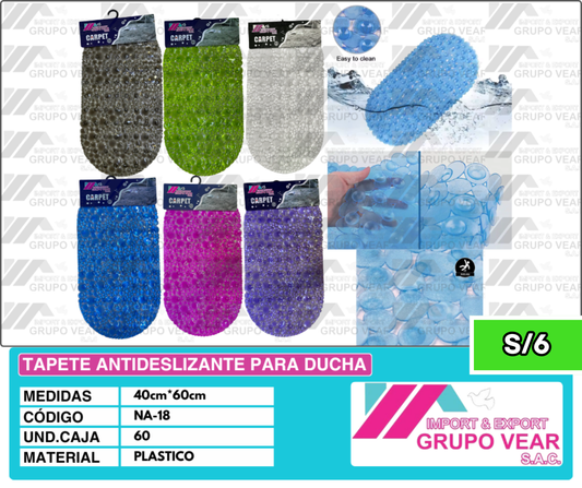 TAPETE ANTIDESLIZANTE PARA DUCHA "D" (60 UNIDADES)