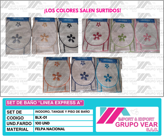SET DE BAÑO "LINEA EXPRESS A" (100 SETS)
