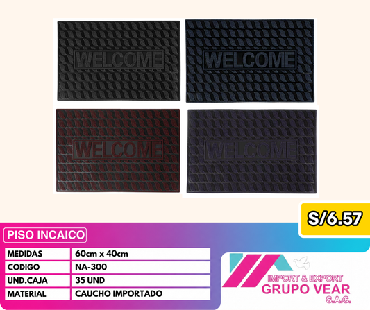 PISO CAUCHO IMPORTADO (35 UNIDADES)