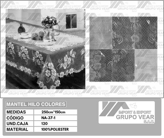 MANTEL HILO COLORES (120 UNIDADES)