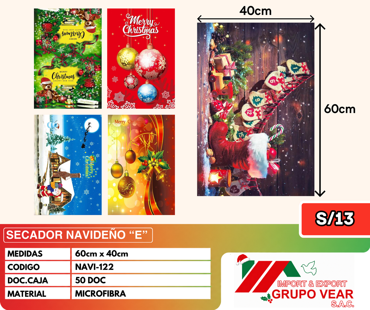 SECADOR NAVIDEÑO "E" (50 DOC)