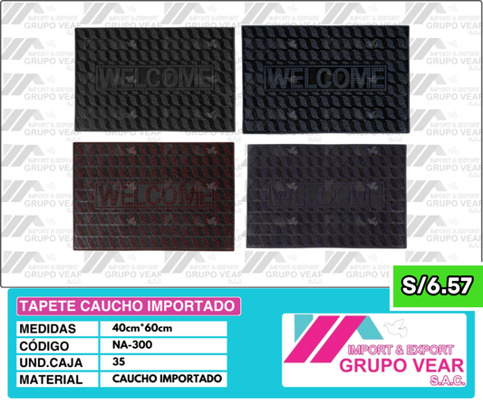 PISO CAUCHO IMPORTADO (35 UNIDADES)