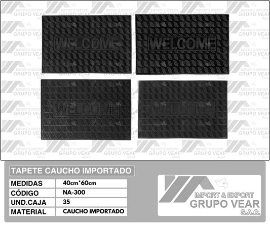 PISO CAUCHO IMPORTADO (35 UNIDADES)