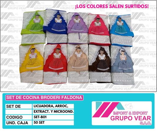 SET DE COCINA BRODERI FALDONA (50 SETS)