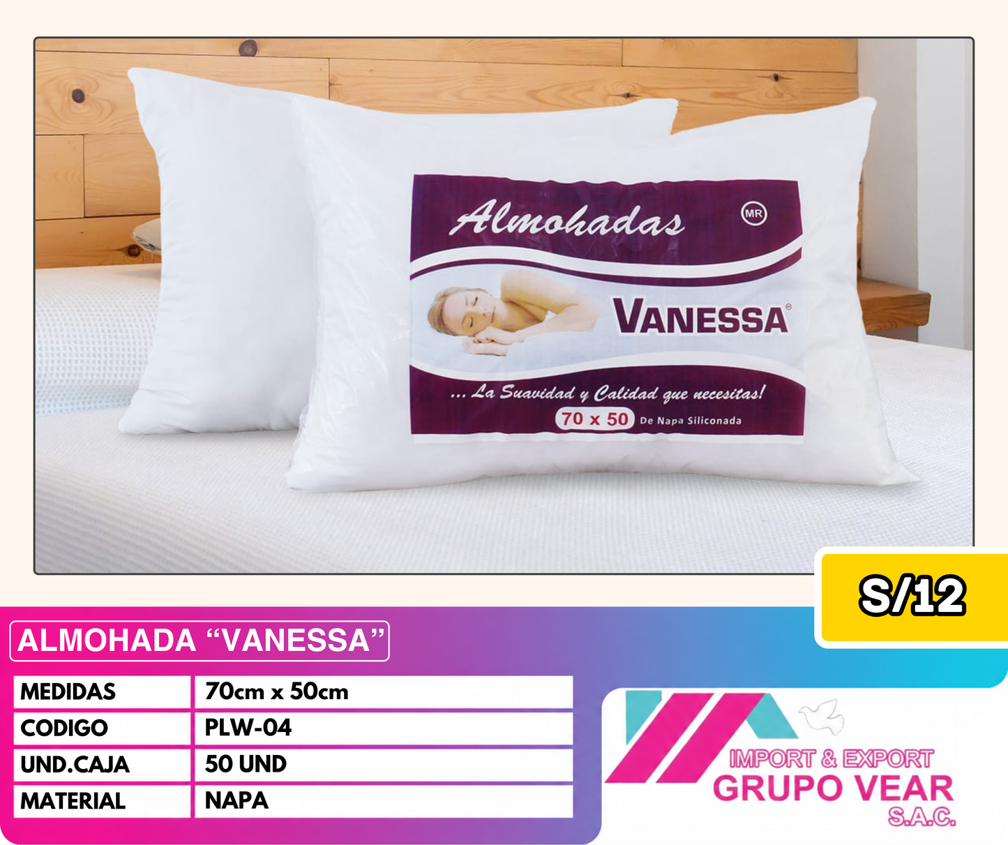 ALMOHADA "VANESSA" (50 UNIDADES)