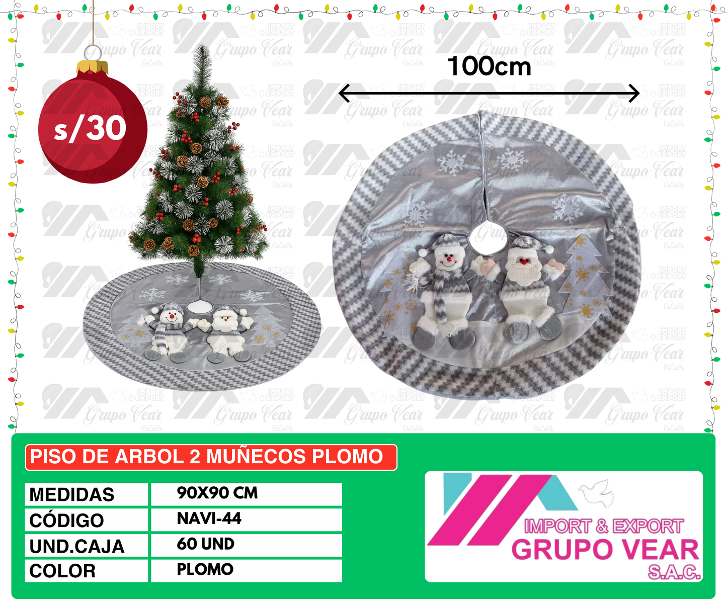 PISO DE ARBOL 2 MUÑECOS PLOMO