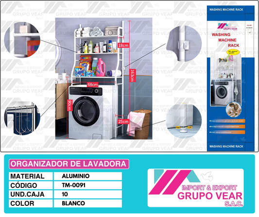 ORGANIZADOR DE LAVADORA (10 UNIDADES)