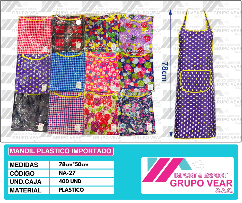 MANDIL PLASTICO IMPORTADO (400 UND)