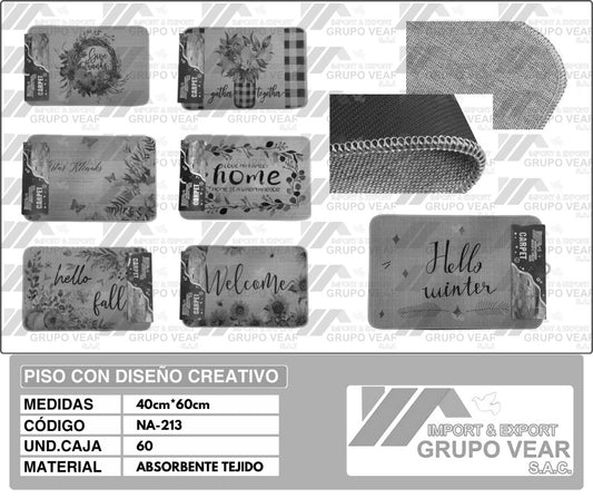 PISO CON DISEÑO CREATIVO (60 UNIDADES)