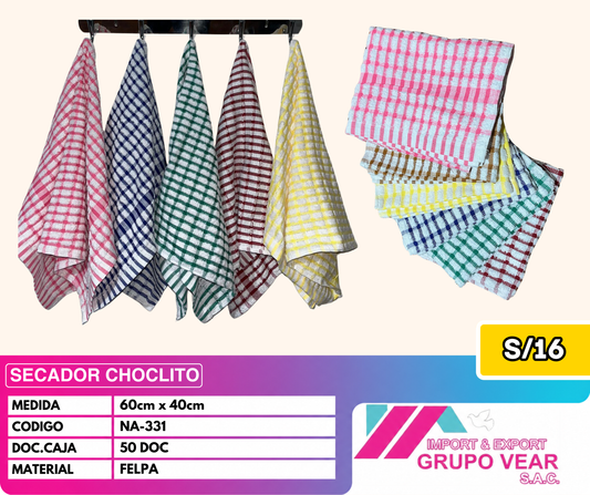 SECADOR CHOCLO (50 DOCENAS)