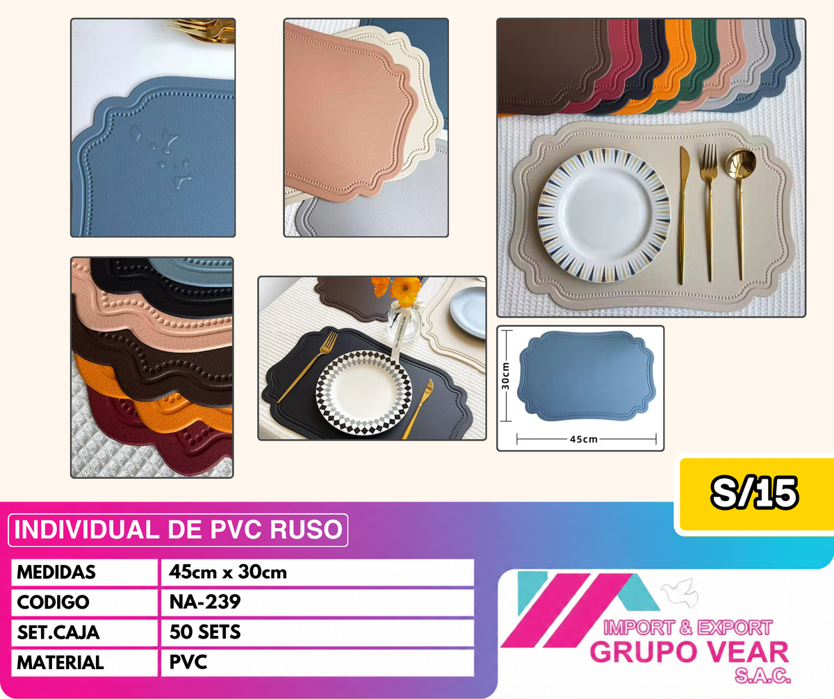 INDIVIDUAL DE PVC RUSO "A"