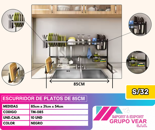 ESCURRIDOR SIN TAPA 85CM (10 UNIDADES)