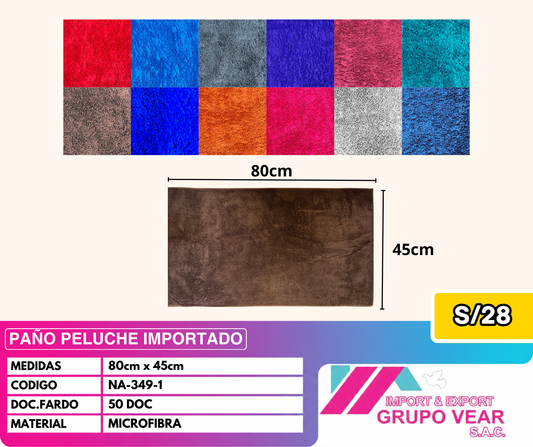 PAÑO PELUCHE IMPORTADO (50 DOCENAS)