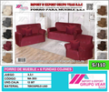 FORRO DE MUEBLE +6 FUNDAS COJINES COLOR ENTERO (12 SETS)