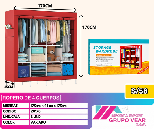 ROPERO DE 4 CUERPOS